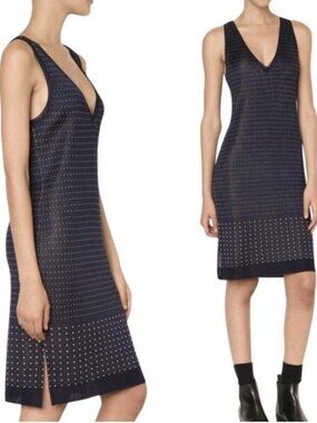 Rag & Bone Abigail Dot Knit V neck dress, Size S